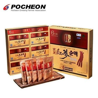 Nước sâm nguyên chất 100% Pocheon Hộp 30 gói x 80ml